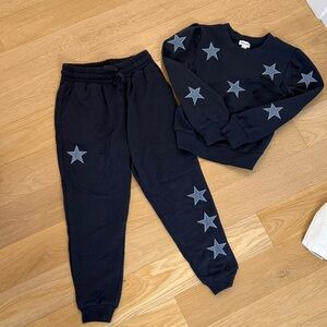 Splendid Kids navy and denim Star Joggers Set - never worn